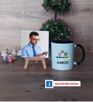 Muhasebeci Fotoğraflı Dekoratif Taş, Kupa Bardak Beyaz Hediye (Model 11)