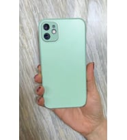 İphone 13 Pro Max Mat Cam Elektro Kamera Korumalı Kılıf (Yeşil)