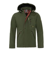 Kürklü Su ve Rüzgar Geçirmez Siyah Softshell Kışlık Erkek Mont (Haki)