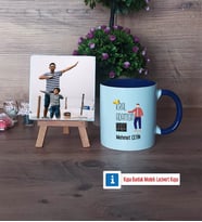 Babalar Günü Hediyesi Fotoğraflı Dekoratif Taş, Kupa Bardak Beyaz Hediye Babaya Doğum Günü Hediyesi (Model 3)