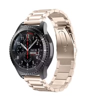 Huawei Watch GT2 Elite-Sport-Classic 46mm-GT2 Pro 22mm Uyumlu Ironweft Döküm Çelik Metal Kordon (Günışığı)