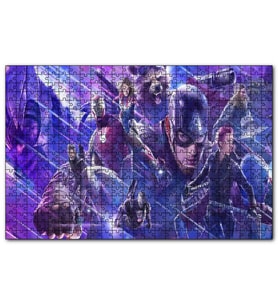 Cakapuzzle Yenilmezler Tüm Kahramanlar Mavi Işıklar  Puzzle Yapboz MDF (Ahşap) (255 Parça)