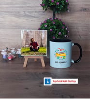 Öğretmenler Günü Hediyesi Fotoğraflı Dekoratif Taş, Kupa Bardak Beyaz Hediye (Model 11)