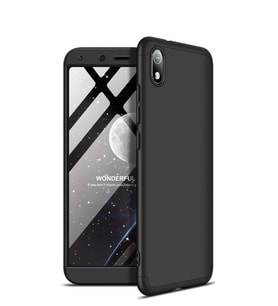 Microsonic Xiaomi Redmi 7A Kılıf Double Dip 360 Protective (Siyah)