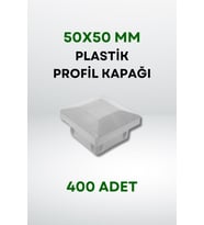 Plastik Profil Kapağı 50x50 MM (400 Adet) (Açık Gri)
