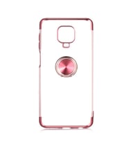 Xiaomi Redmi Note 9 Pro Kılıf Gess Kenarları Renkli YüzükAparatlı (Rose)