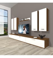 Decoraktiv Eko 8d Slm Tv Ünitesi Tv Sehpası (Beyaz - Kahverengi)