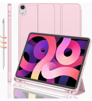 Apple iPad Air 5 Air 4 10.9 Kılıf Kalem Bölmeli Smart Case A2072 A2316 A2324 A23 (Rose)