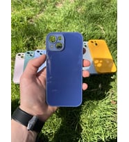 İphone 15 Uyumlu Parlak Premium Renkli Cam Telefon Kılıfı