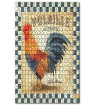 Cakapuzzle Kırmızı İbikli Horoz Afişi Görseli Puzzle Yapboz MDF (Ahşap) (1000 Parça)