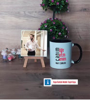 Öğretmene Hediye Fotoğraflı Dekoratif Taş, Kupa Bardak Beyaz Hediye (Model 11)