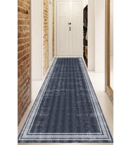 Dijital Baskılı Kaymaz Taban Yıkanabilir Modern Yolluk Ve Koridor Halısı NDU-SD-665 (Antrasit)