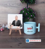 Hakim Fotoğraflı Dekoratif Taş, Kupa Bardak Beyaz Hediye (Model 12)