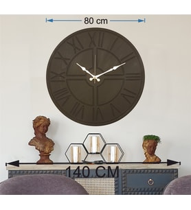 Markakanvas  Duvar Saati (Çap 50 cm - 80 cm ) (Siyah)