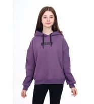 Toontoy Kız Çocuk Baskılı Sweatshirt (Mor)
