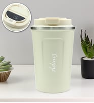 Kişiye Özel Dereceli 350 ML Çelik Termos (Bej)