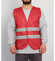 Bestguard İşçi Tipi Reflektörlü  İkaz Yeleği (Kırmızı)