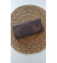 Westpolo Hakiki Deri Elden Geçirmeli Telefon Bölmeli Erkek Portföy (Kahverengi)
