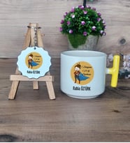 Kadın Öğretmene Hediye Hediye Seti Kupa Bardak T Kulplu ve Anahtarlık Öğretmenler Günü Hediyesi (Model 5)