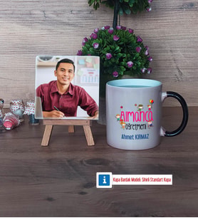 Almanca Öğretmeni Fotoğraflı Dekoratif Taş, Kupa Bardak Beyaz Hediye (Model 9)