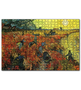 Cakapuzzle Pirinç Tarlaları Köylüler ve Güneş  Puzzle Yapboz MDF (Ahşap) (500 Parça)