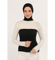 Sıfır Yakalı Boyunluklu Kolluk (Krem)