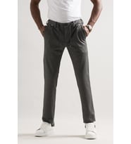 ECER LİKRALI BELİ LASTİKLİ İPLİKLİ KIŞLIK KUMAŞ ERKEK JOGGER PANTOLON  (Gri)