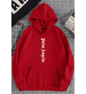 Unisex Palm Angles Baskılı Sweatshirt (Kırmızı)