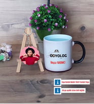 Odyolog Kupa Bardak Beyaz ve Fotoğraflı Ahşap Anahtarlık Hediye (Model 9)