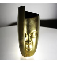 Soyut Yüz Vazo 60 cm (Gold)