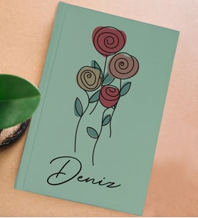 BK Gift Kişiye Özel İsimli Sert Kapaklı Su Yeşili Defter, Arkadaşa Hediye, Yeni İş Hediyesi, Anı Defteri, Doğum Günü Hediyesi (Model 2)