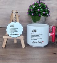 Ablaya Hediye Seti Kupa Bardak T Kulplu ve Anahtarlık Ablaya Doğum Günü Hediyesi (Model 1)