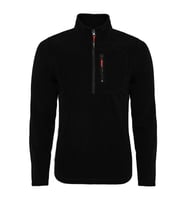 Genıus Store Erkek Polar Yarım Fermuarlı Tactical Fleece (Siyah)