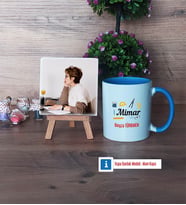 Mimara Hediye Fotoğraflı Dekoratif Taş, Kupa Bardak Beyaz Hediye (Model 4)