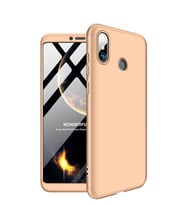 Microsonic Xiaomi Redmi Note 5 Kılıf Double Dip 360 Protective (Gold)