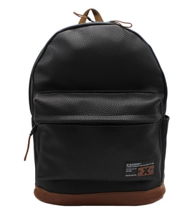 Sellini Black İki Gözlü Flotr Kumaş Unisex Siyah Okul ve Sırt Çantası 305 (Siyah Deri)