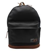 Sellini Black İki Gözlü Flotr Kumaş Unisex Siyah Okul ve Sırt Çantası 305 (Siyah Deri)
