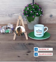 Sosyal Bilgiler Öğretmeni Türk Kahvesi Fincanı Ahşap Altlıklı ve Fotoğraflı Ahşap Anahtarlık Hediye Öğretmenler Günü Hediyesi (Model 9)