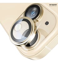 iPhone 15 Kamera Lens Koruyucu Kolay Uygulama Aparatlı (Sarı)