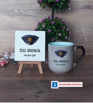 Özel Güvenlik Görevlisi Dekoratif Taş, Kupa Bardak Kırmızı Hediye (Model 9)