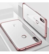 Xiaomi Mi A2 Lite İnce Köşeleri Renkli Şeffaf Kaliteli Kılıf (Rose)