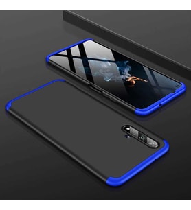Huawei Honor 20 Kılıf Zore Ays Full Koruma Kılıf (Siyah-Mavi)