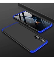 Huawei Honor 20 Kılıf Zore Ays Full Koruma Kılıf (Siyah-Mavi)