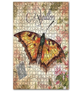 Cakapuzzle Fransaya Mektup Kelebek Görseli Puzzle Yapboz MDF (Ahşap) (255 Parça)