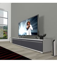 Decoraktiv Eko 140T Mdf Tv Ünitesi Tv Sehpası (Beyaz - Antrasit)