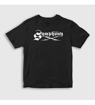 Presmono Unisex Çocuk Beyaz Logo Metal Symphony X T-Shirt 476297tt (Siyah)