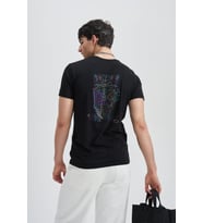 Face Of Niho Erkek Taş T-Shirt (Siyah)