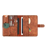Twingold Kişiye Özel %100 Deri Rainbow iPad Organizer 10.5" Fuşya (Turuncu)