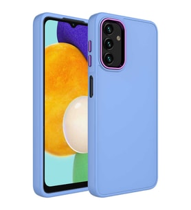 Galaxy A13 4G Kılıf Zore Luna Dışı Soft Yumuşak İçi Kadife Kılıf (Lila)