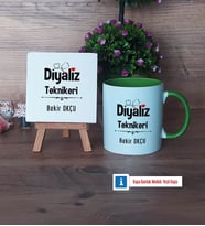 Diyaliz Teknikeri Dekoratif Taş, Kupa Bardak Kırmızı Hediye (Model 13)